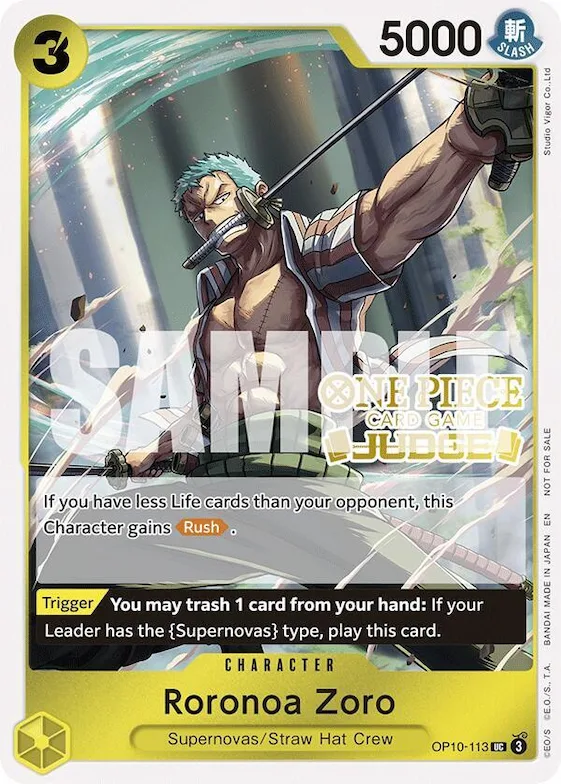 Roronoa Zoro (Judge Pack Vol. 6) #op10-113 – One Piece Promotion Cards