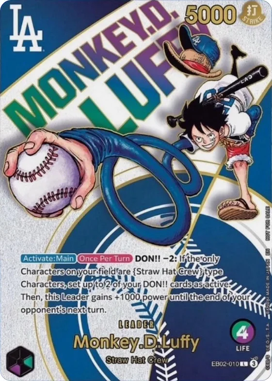 Monkey.D.Luffy (010) (Dodgers x ONE PIECE) #eb2-010 – One Piece Promotion Cards