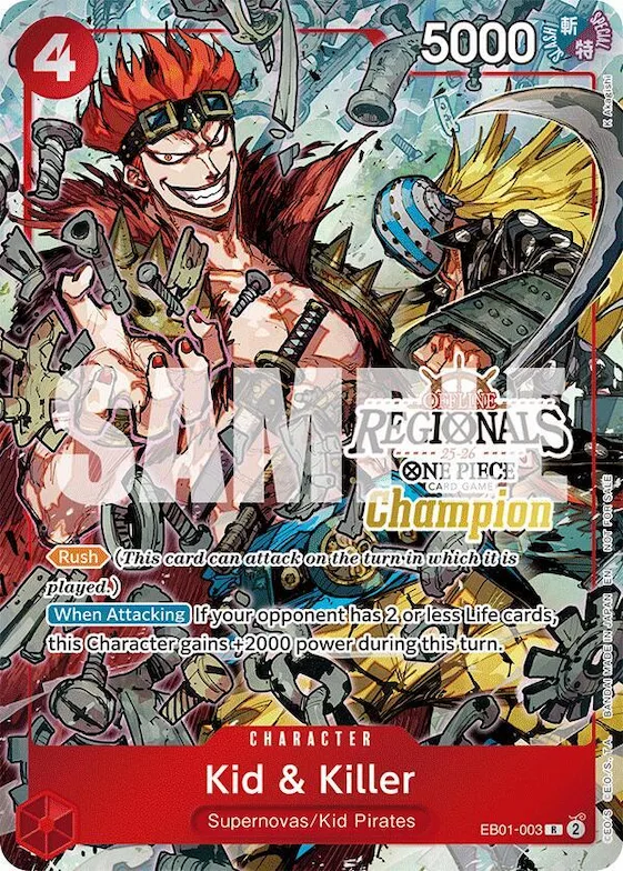 Kid & Killer (Offline Regional Champion Card Set 2025 Vol.2) #eb1-003 – One Piece Promotion Cards