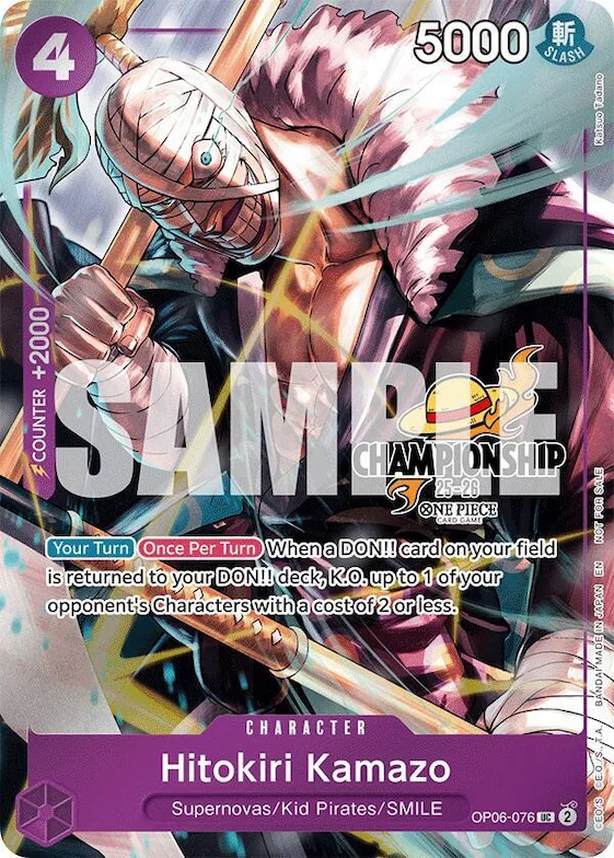 Hitokiri Kamazo (CS 25-26 Celebration Pack) #op6-076 – One Piece Promotion Cards