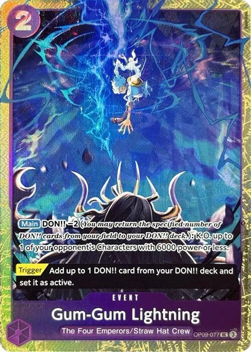 Gum-Gum Lightning (Premium Card Collection -Best Selection Vol. 4-) #op9-077 – One Piece Promotion Cards