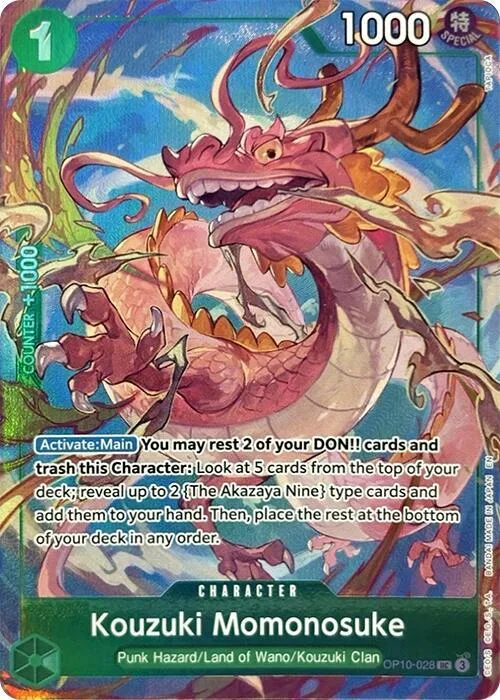 Kouzuki Momonosuke (Premium Card Collection -Best Selection Vol. 4-) #op10-028 – One Piece Promotion Cards