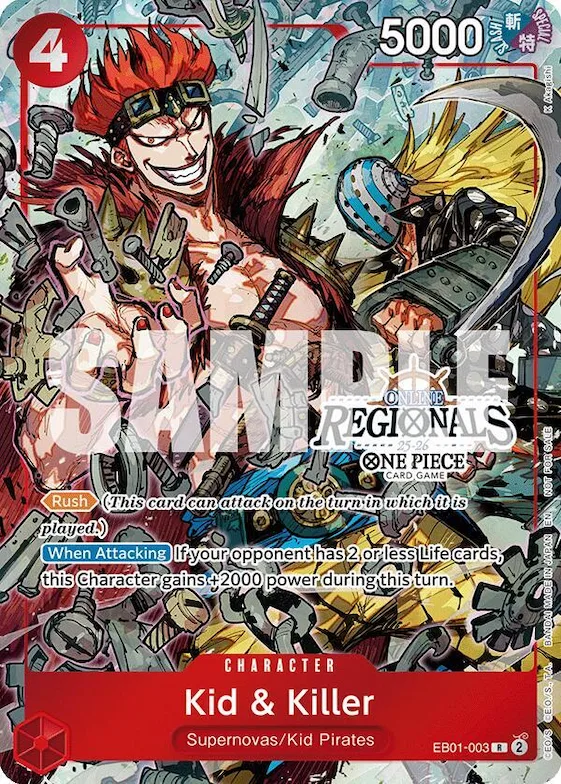 Kid & Killer (Online Regional Participation Pack 2025 Vol.2) #eb1-003 – One Piece Promotion Cards