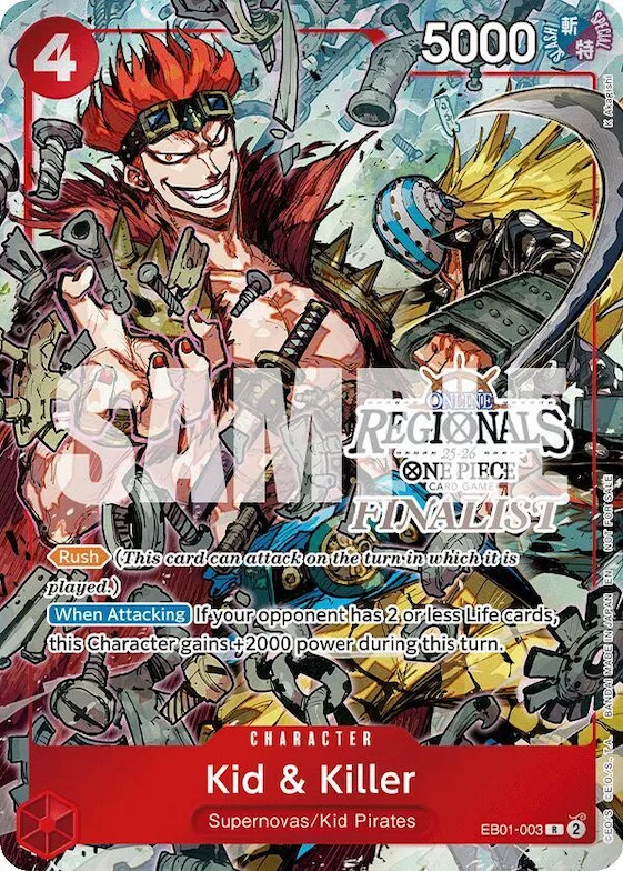 Kid & Killer (Online Regional Finalist Card Set 2025 Vol.2) #eb1-003 – One Piece Promotion Cards