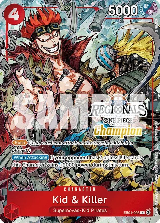 Kid & Killer (Online Regional Champion Card Set 2025 Vol.2) #eb1-003 – One Piece Promotion Cards