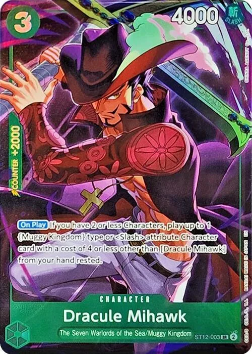Dracule Mihawk (Illustration Box Vol.4) #st12-003 – One Piece Promotion Cards
