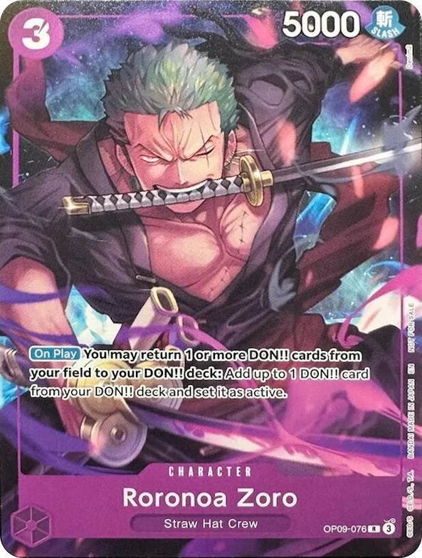 Roronoa Zoro (Welcome Pack Vol. 2) #op9-076 – One Piece Promotion Cards