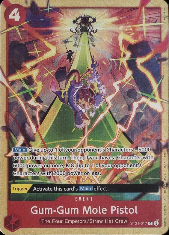 Gum-Gum Mole Pistol (Premium Card Collection -Best Selection Vol. 5-) #st21-017 – One Piece Promotion Cards