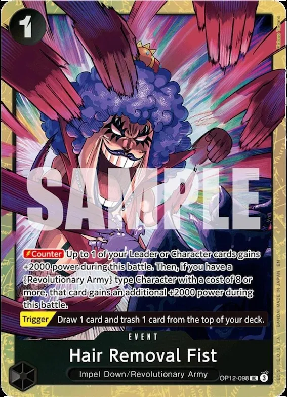 Hair Removal Fist (Premium Card Collection -Best Selection Vol. 5-) #op12-098 – One Piece Promotion Cards