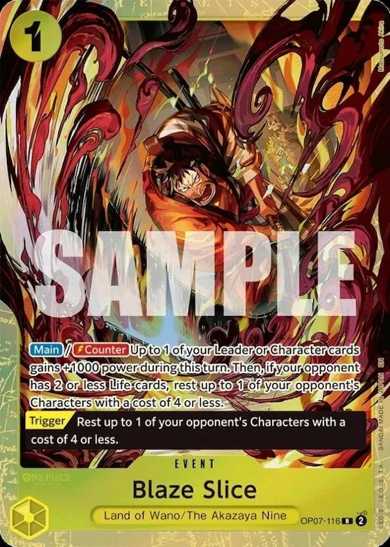Blaze Slice (Premium Card Collection -Best Selection Vol. 5-) #op7-116 – One Piece Promotion Cards