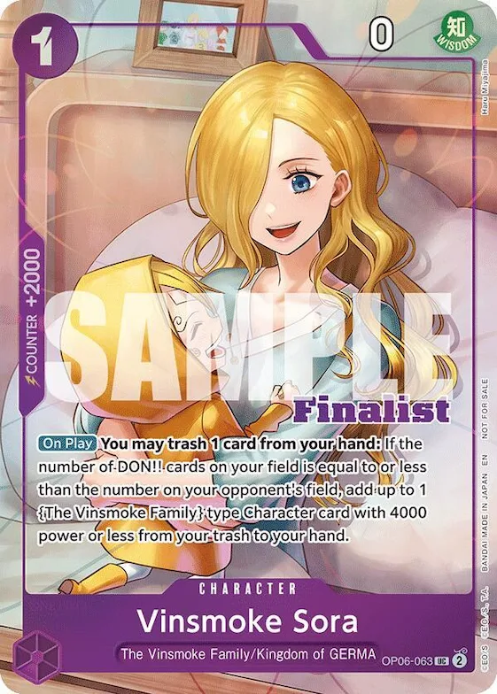 Vinsmoke Sora (CS 25-26 Finalist Card Set 2) #op6-063 – One Piece Promotion Cards