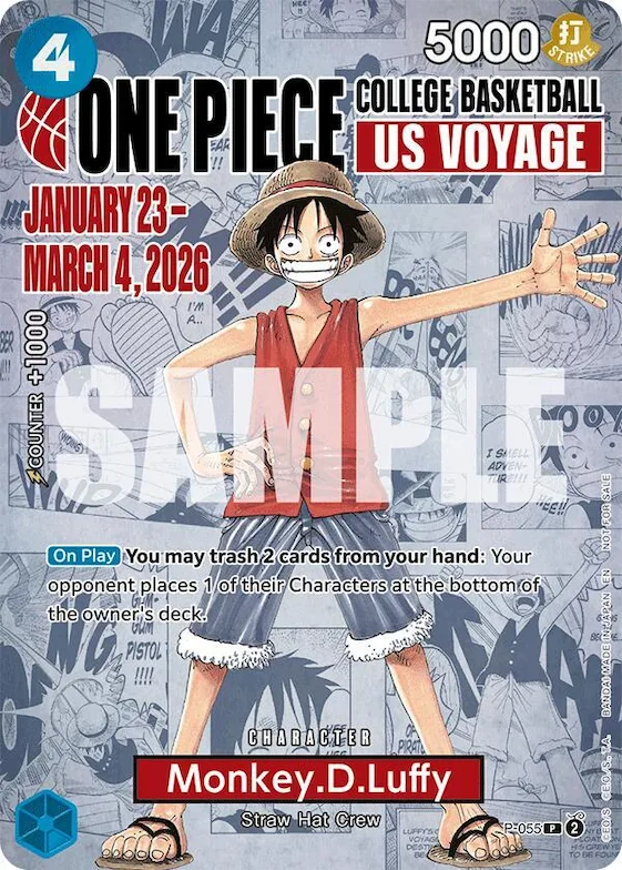Monkey.D.Luffy (055) (College Basketball US Voyage) #p-055 – One Piece Promotion Cards