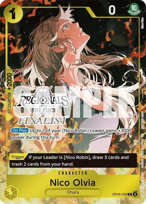Nico Olvia (Online Regional Finalist Card Set 2025 Vol.1) #op9-106 – One Piece Promotion Cards
