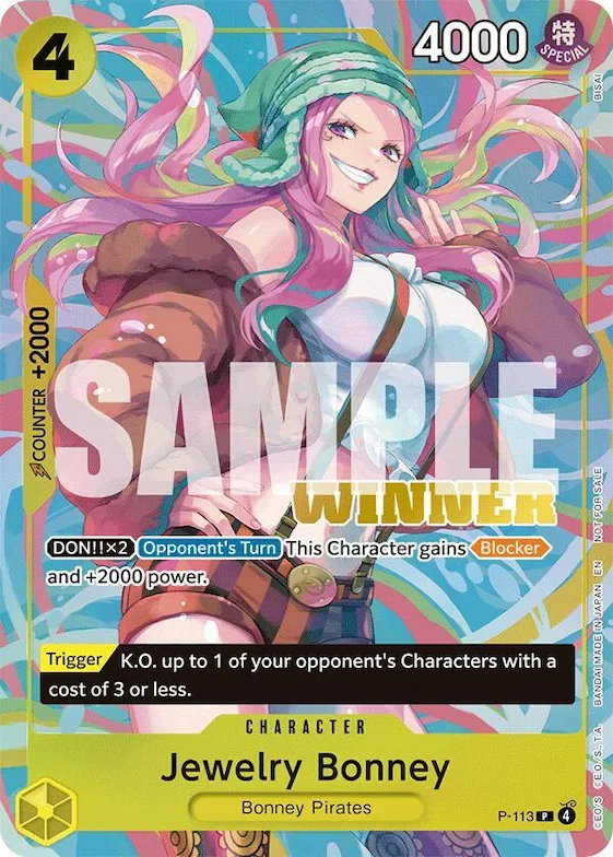 Jewelry Bonney (Heroines Battle Winner Pack) #p-113 – One Piece Promotion Cards