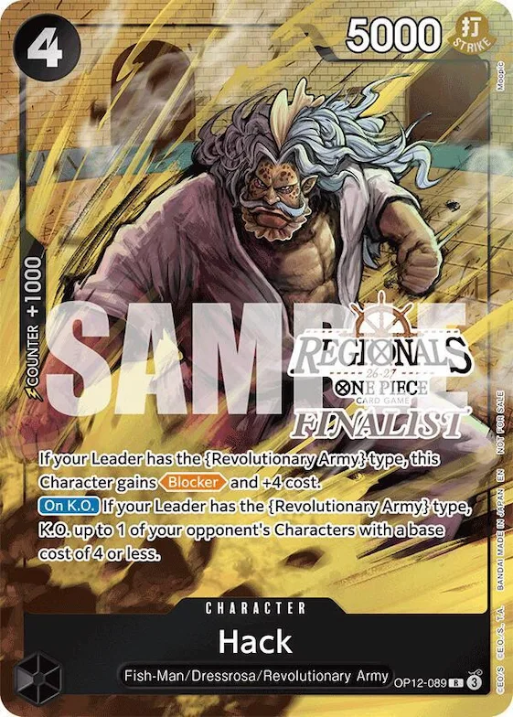 Hack (Regionals Finalist Card Set 26-27) #op12-089 – One Piece Promotion Cards