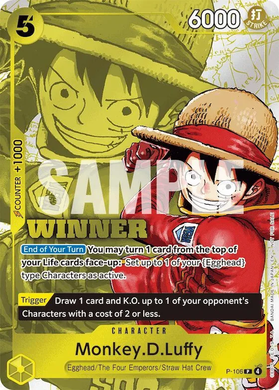 Monkey.D.Luffy (Winner Pack 2026 Vol. 2) #p-106 – One Piece Promotion Cards