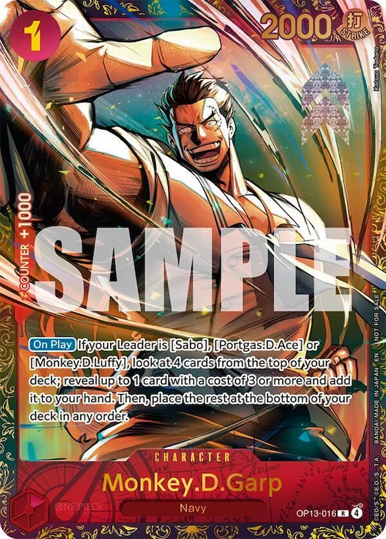 Monkey.D.Garp (Treasure Cup March 2026) #op13-016 – One Piece Promotion Cards