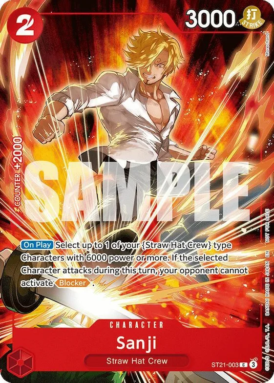 Sanji (Welcome Pack 2026 Vol.1) #st21-003 – One Piece Promotion Cards