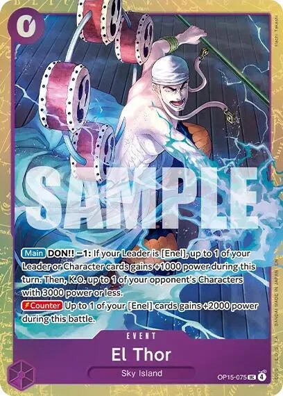 El Thor (Premium Card Collection -Best Selection Vol. 6-) #op15-075 – One Piece Promotion Cards