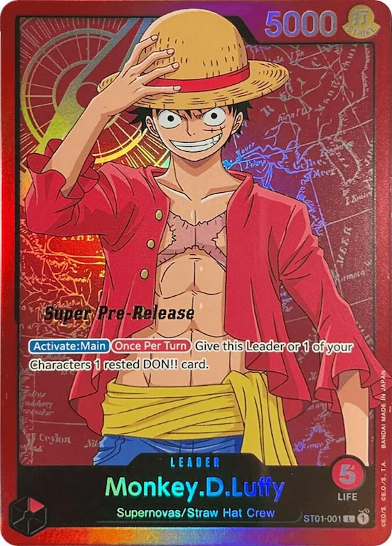 Monkey.D.Luffy (001) #st1-001 – Super Pre-Release Starter Deck 1: Straw Hat Crew
