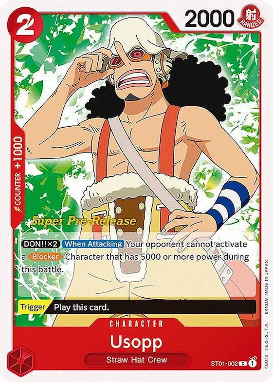 Usopp #st1-002 – Super Pre-Release Starter Deck 1: Straw Hat Crew