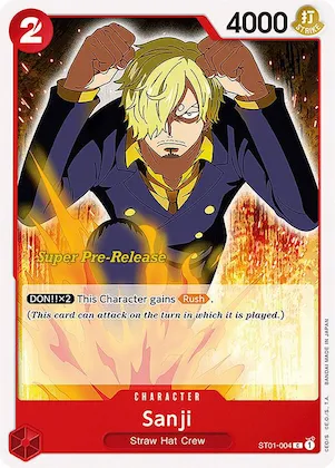 Sanji #st1-004 – Super Pre-Release Starter Deck 1: Straw Hat Crew