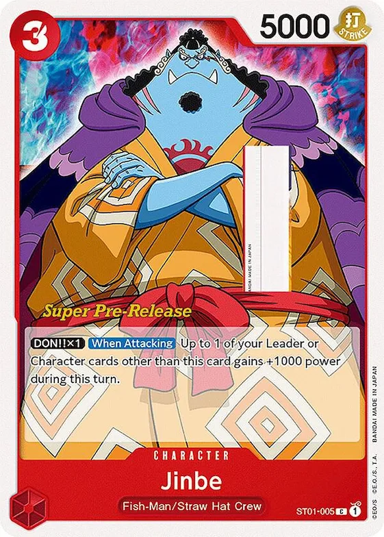 Jinbe #st1-005 – Super Pre-Release Starter Deck 1: Straw Hat Crew