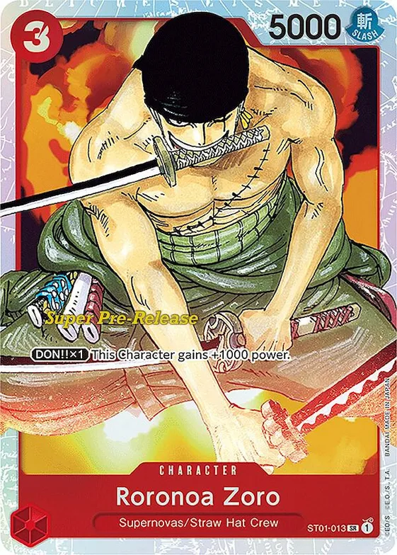 Roronoa Zoro #st1-013 – Super Pre-Release Starter Deck 1: Straw Hat Crew