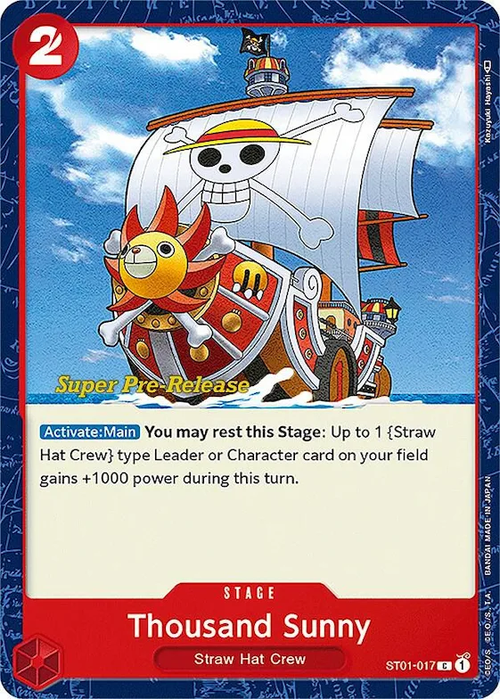 Thousand Sunny #st1-017 – Super Pre-Release Starter Deck 1: Straw Hat Crew