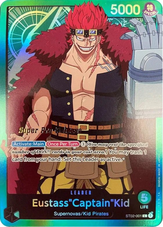 Eustass"Captain"Kid (001) #st2-001 – Super Pre-Release Starter Deck 2: Worst Generation