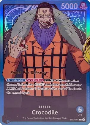 Crocodile (001) #st3-001 – Super Pre-Release Starter Deck 3: The Seven Warlords of the Sea