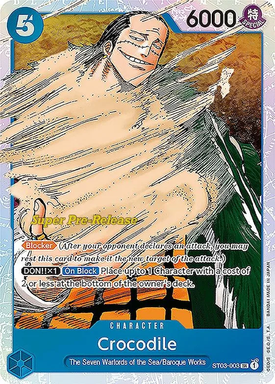 Crocodile (003) #st3-003 – Super Pre-Release Starter Deck 3: The Seven Warlords of the Sea