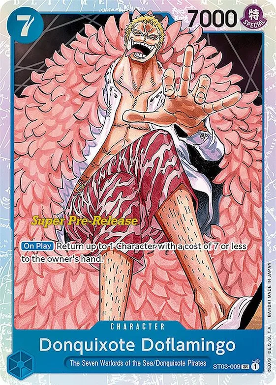 Donquixote Doflamingo #st3-009 – Super Pre-Release Starter Deck 3: The Seven Warlords of the Sea