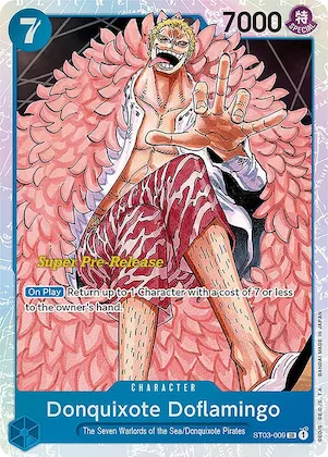 Donquixote Doflamingo #st3-009 – Super Pre-Release Starter Deck 3: The Seven Warlords of the Sea