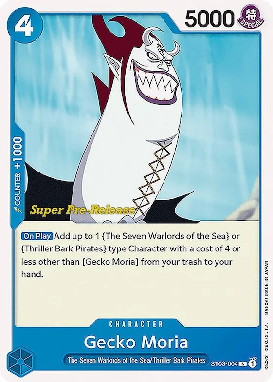 Gecko Moria #st3-004 – Super Pre-Release Starter Deck 3: The Seven Warlords of the Sea