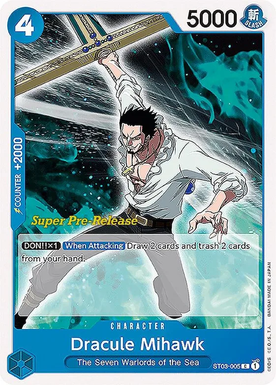 Dracule Mihawk #st3-005 – Super Pre-Release Starter Deck 3: The Seven Warlords of the Sea