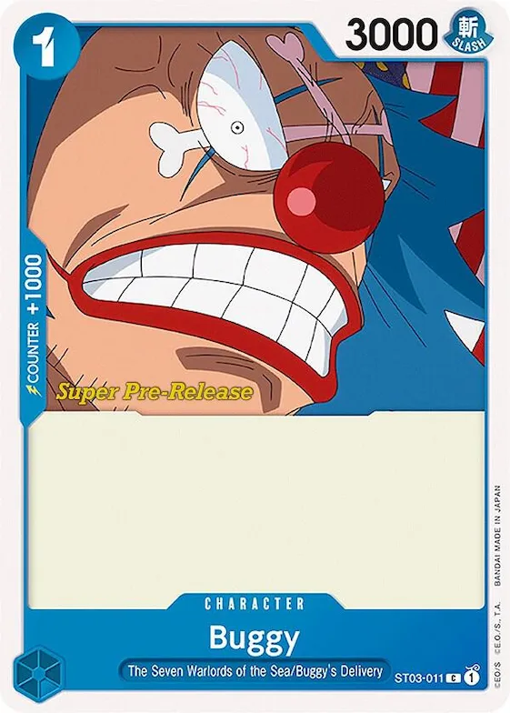 Buggy #st3-011 – Super Pre-Release Starter Deck 3: The Seven Warlords of the Sea