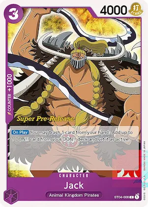 Jack #st4-008 – Super Pre-Release Starter Deck 4: Animal Kingdom Pirates