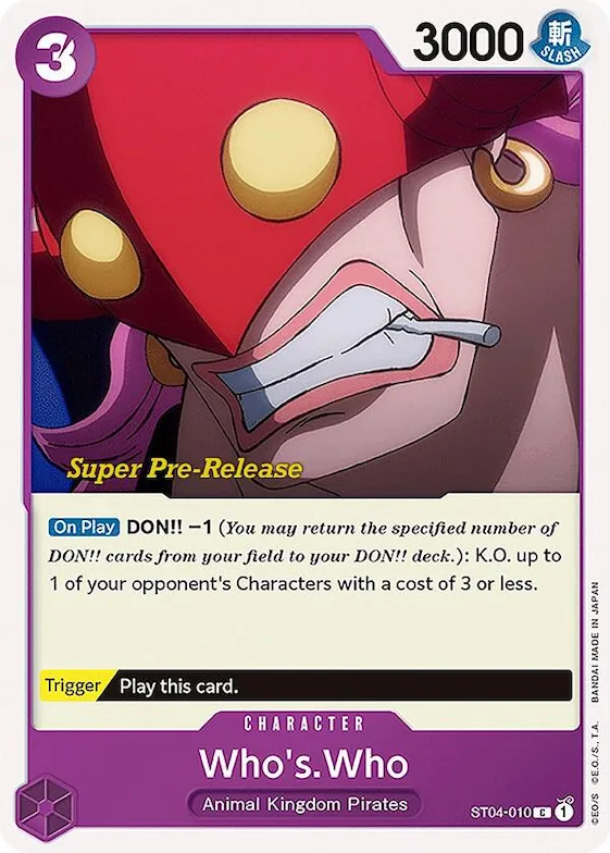 Who's.Who #st4-010 – Super Pre-Release Starter Deck 4: Animal Kingdom Pirates