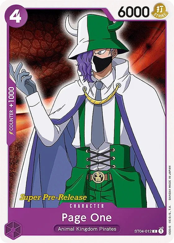 Page One #st4-012 – Super Pre-Release Starter Deck 4: Animal Kingdom Pirates