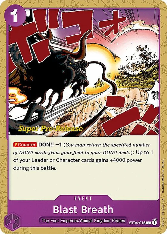 Blast Breath #st4-016 – Super Pre-Release Starter Deck 4: Animal Kingdom Pirates