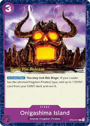 Onigashima Island #st4-017 – Super Pre-Release Starter Deck 4: Animal Kingdom Pirates