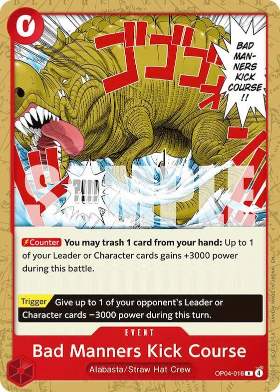 Bad Manners Kick Course #op4-016 – Starter Deck 31: RED Monkey.D.Luffy