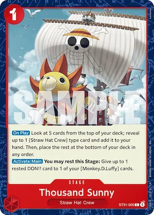 Thousand Sunny #st31-005 – Starter Deck 31: RED Monkey.D.Luffy