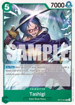 Tashigi #op12-031 – Starter Deck 32: GREEN Roronoa Zoro