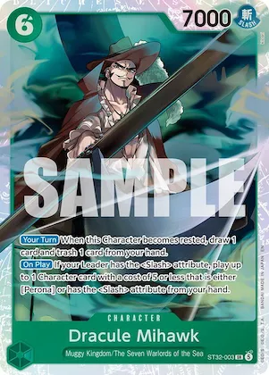 Dracule Mihawk #st32-003 – Starter Deck 32: GREEN Roronoa Zoro