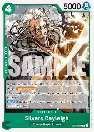 Silvers Rayleigh #st32-004 – Starter Deck 32: GREEN Roronoa Zoro