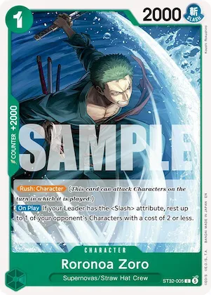 Roronoa Zoro (ST32-005) #st32-005 – Starter Deck 32: GREEN Roronoa Zoro