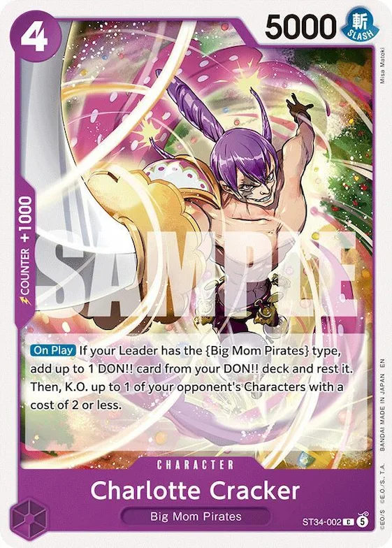 Charlotte Cracker #st34-002 – Starter Deck 34: PURPLE Charlotte Katakuri