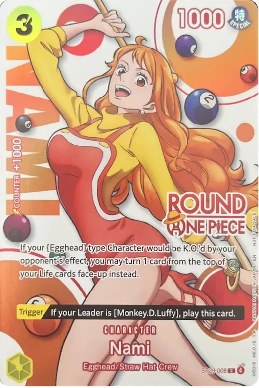 Nami (Round 1 Promo) #st29-008 – One Piece Promotion Cards